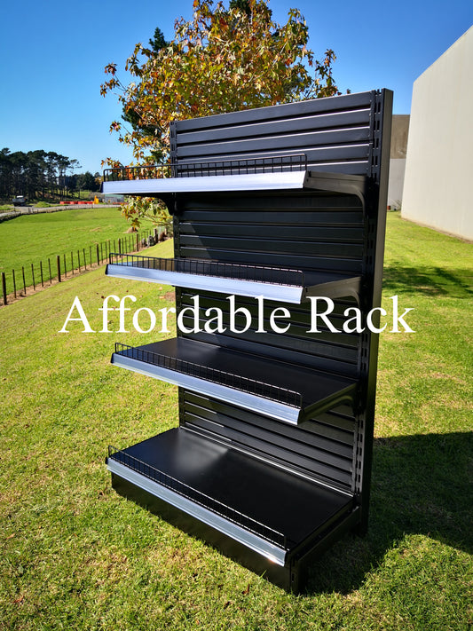 1.5m Retail Shelving with Slat Back Boards (BRT500S) - Affordable Rack
