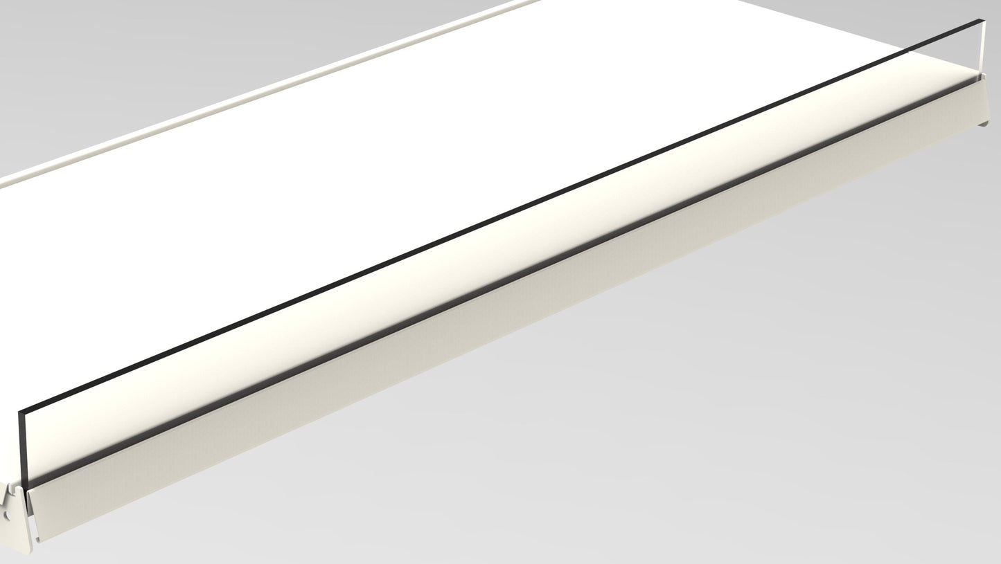 1.6m White Retail Shelving Single Sided with Wheels (CRT1500SWC)