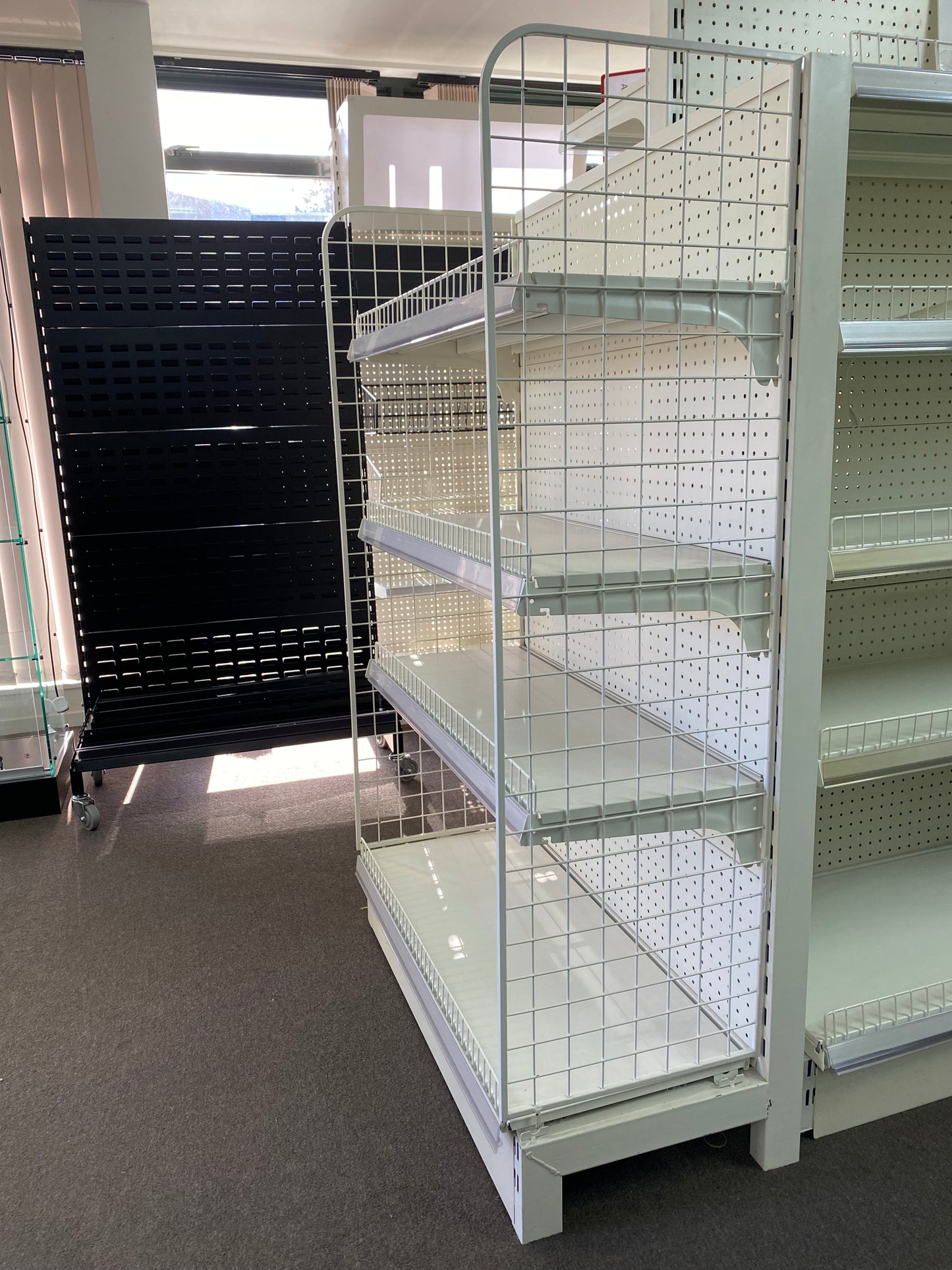 1.5m White Retail Shelving Double Sided (AF01D)