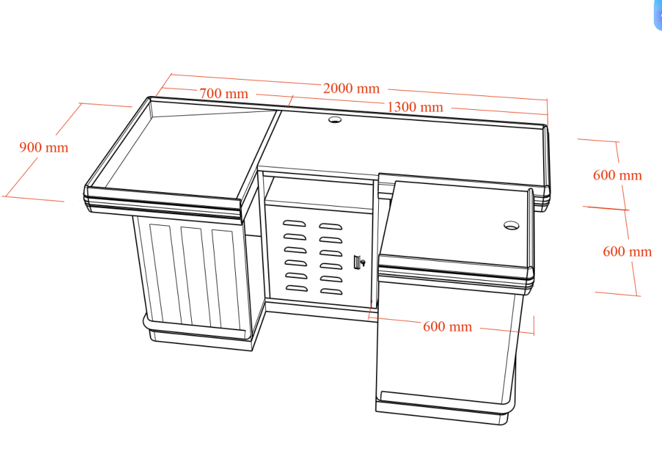 Stainless Steel Table Top Counter (CC2000) - Affordable Rack