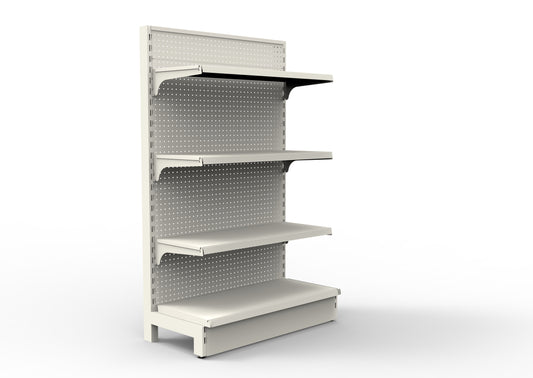 1.2m White Retail Shelving Single Sided (AF12S)