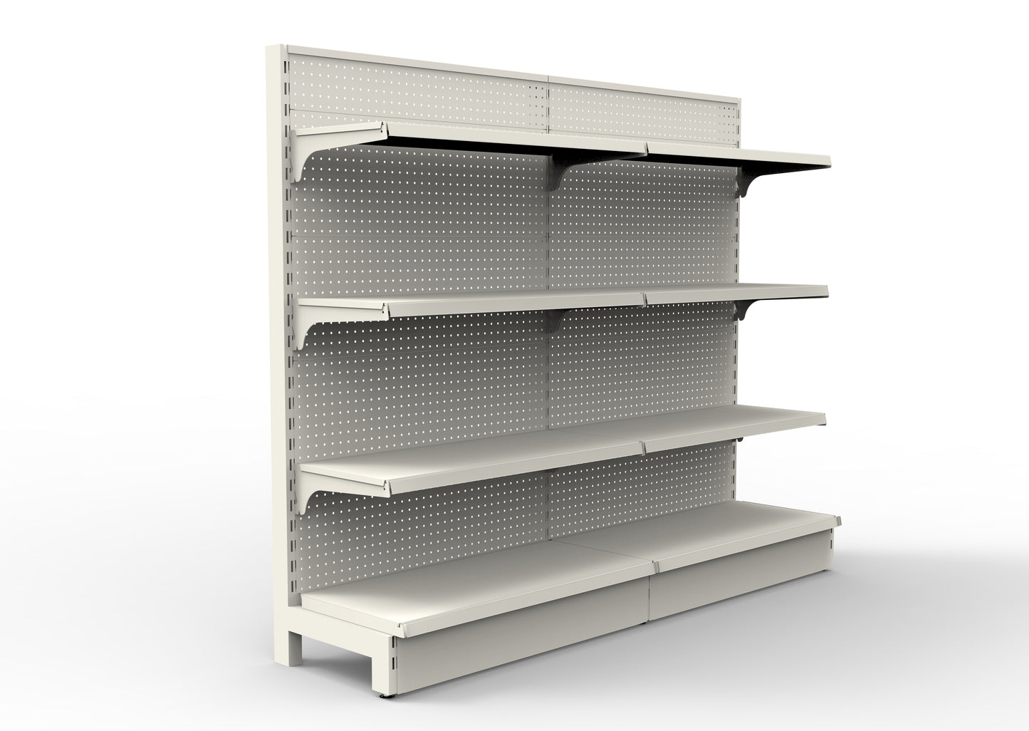 1.5m White Retail Shelving Single Sided (AF01S)