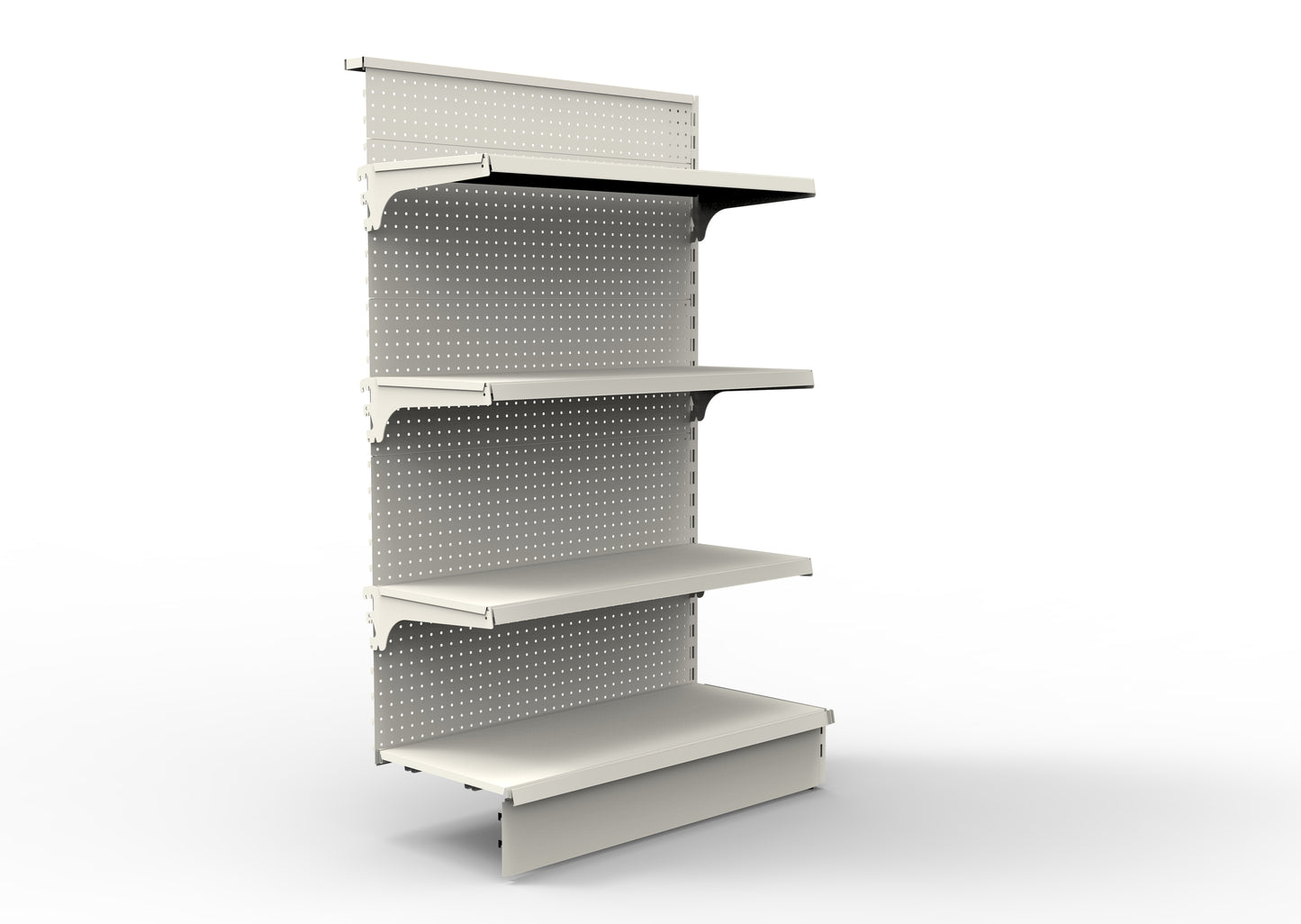 1.2m White Retail Shelving Single Sided (AF12S)