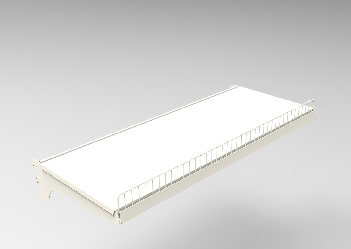 1.5m White Retail Shelving Single Sided (AF01S)