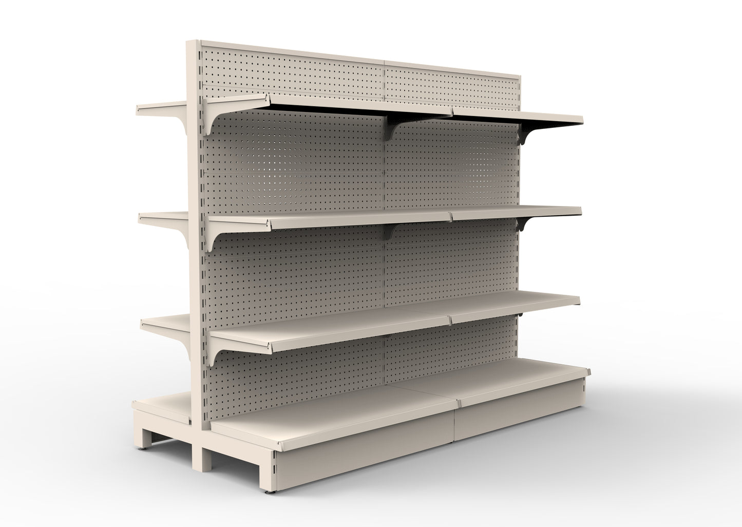 1.5m White Retail Shelving Double Sided (AF01D)