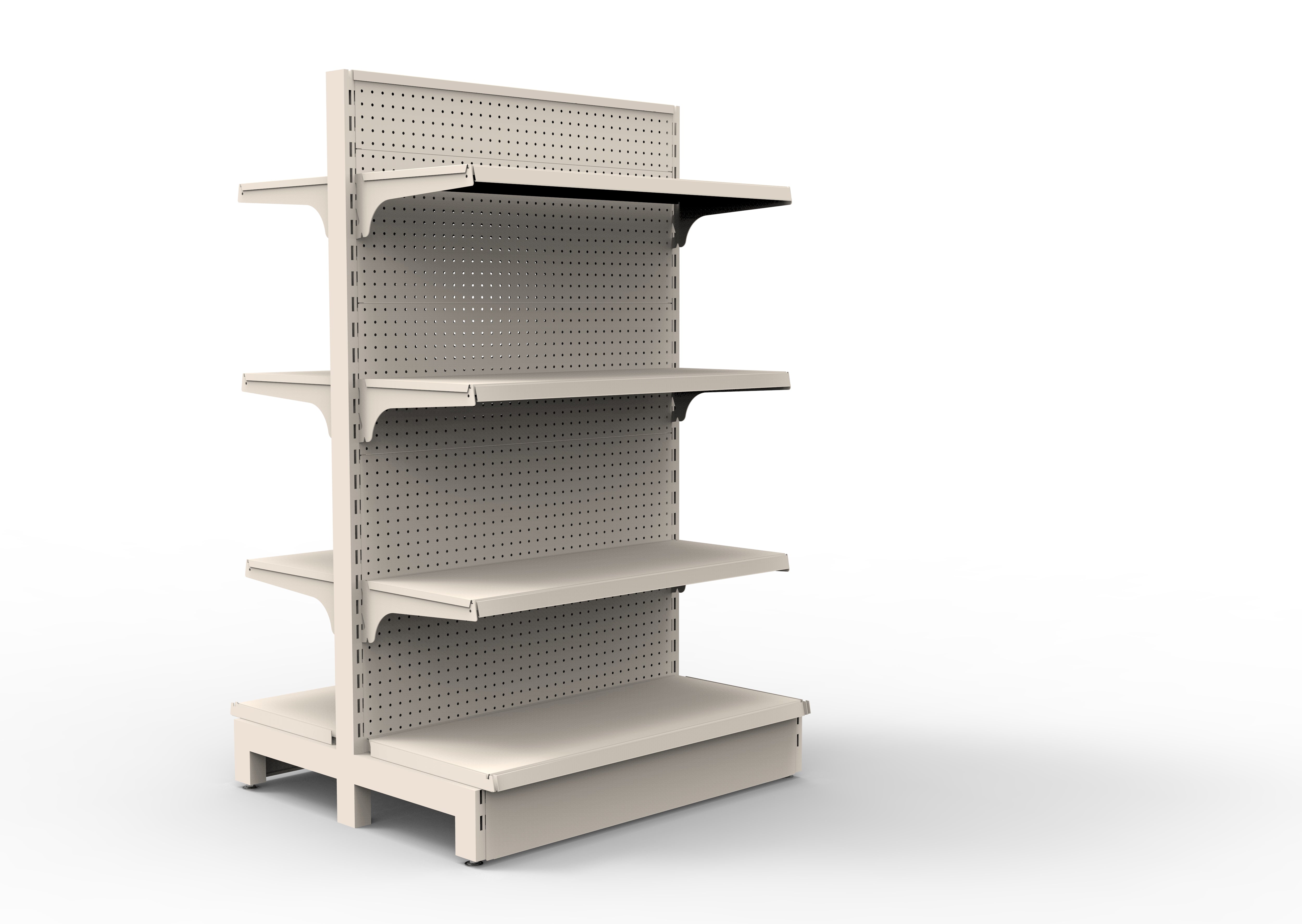 White Retail Racking 1500mm(H)x900(W)x900(D), Double Side Shelving (AF01D) – Affordable Rack
