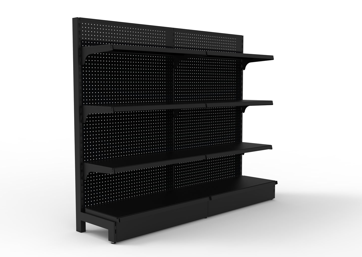 1.35m Black Retail Shelving Single Sided (BRT1350S)