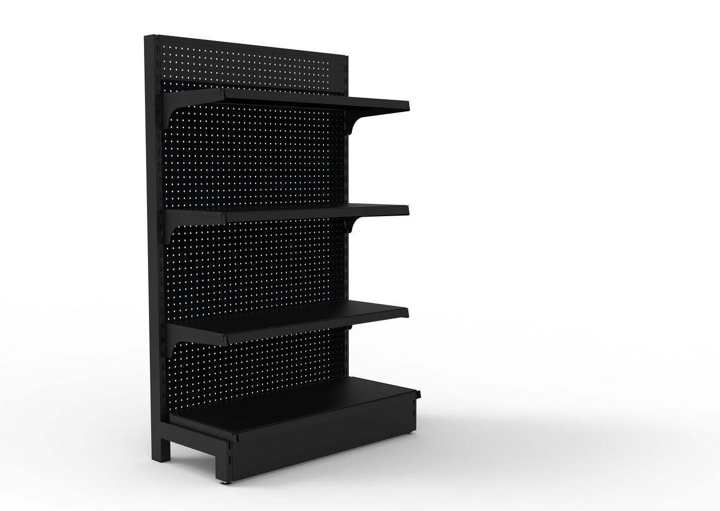 1.35m Black Retail Shelving Single Sided (BRT1350S)