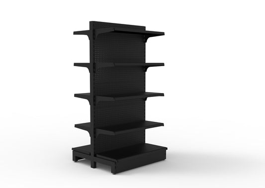 1.8m Black Retail Shelving Double Sided (BRT1800D)