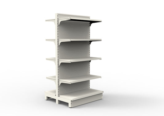 1.8m White Retail Shelving Double Sided (AF02D)