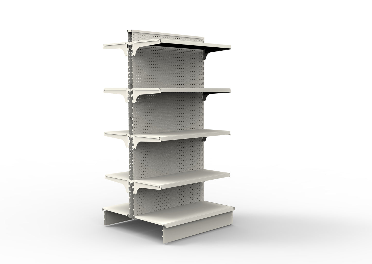 1.8m White Retail Shelving Double Sided (AF02D)