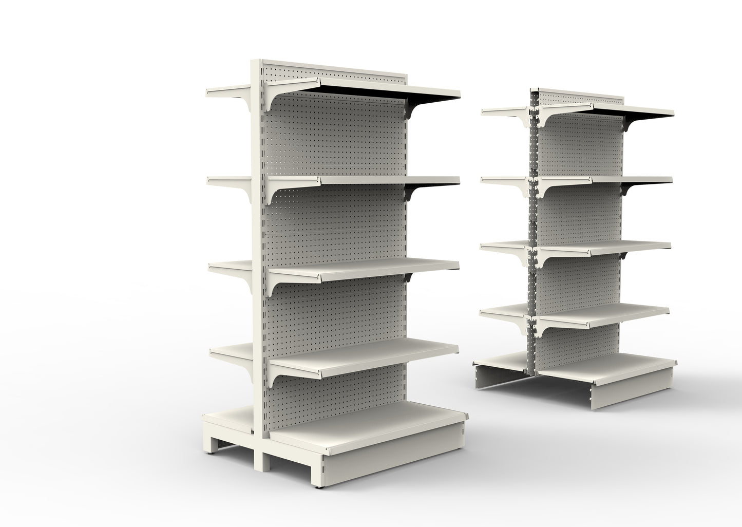 1.8m White Retail Shelving Double Sided (AF02D)