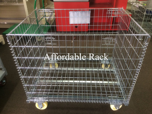 Zinc Plated Collapsible Cage with Nylon Wheels (CC1200)